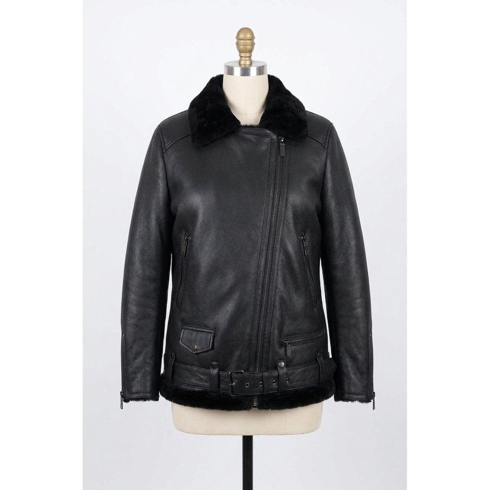 NEW LUSSO BENI leap leather jacket in black